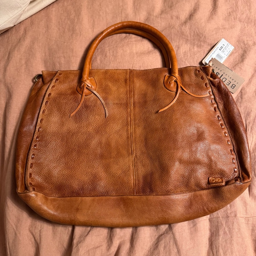 BED|STU Rustic Pecan Rockaway Brown Leather Shoulder Bag - Picture 2 of 7